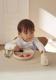 Sippy Cup in silicone - Beige ostrica