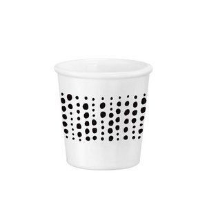 Espresso Kopjes - dotjes - Wit/Zwart - Porselein 