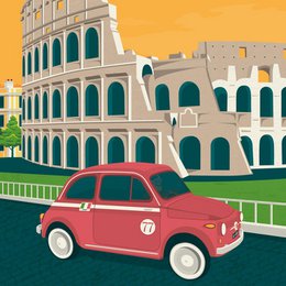 Vintage Rome Poster | Premium poster City Rome Italy