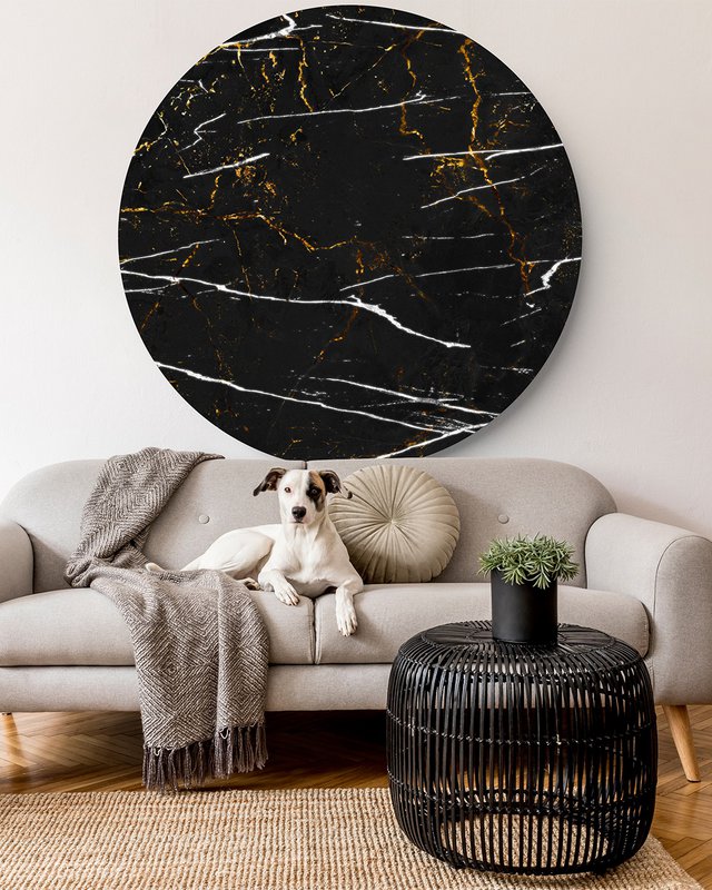 Mármol Negro Blanco Oro