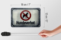 Tin sign notice 18x12cm dog dog ban decoration