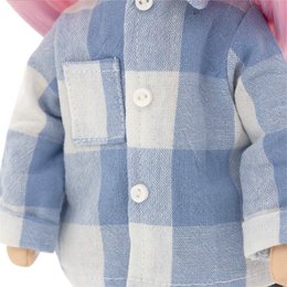 Soft toy, Sweet Sisters - Billie in a Plaid Shirt + bonus accessories set (35cm)
