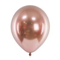 Chromballons Roségold - Beutel 10 Stück