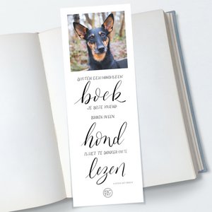 Boekenlegger - Hond en lezen
