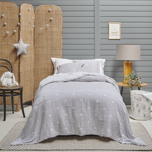 Double Face Solid Stars deken