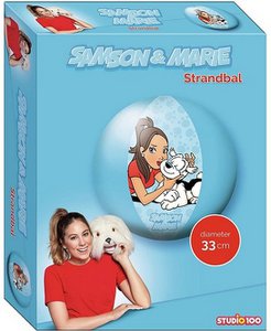 Samson & Marie aufblasbarer Wasserball 33 cm Vinyl Blau