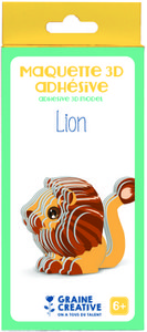 KLEEFKARTON 3D - MODEL LEEUW