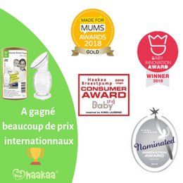 Haakaa Colector de Leche Silicona 100% Natural 150ml + Tapa Gris