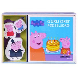 Peppa Pig – Buch mit Holzfiguren – Geburtstag
