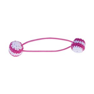 Hair elastic with crochet beads (pink)