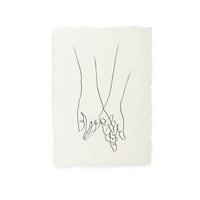 Postkarte Hand in Hand