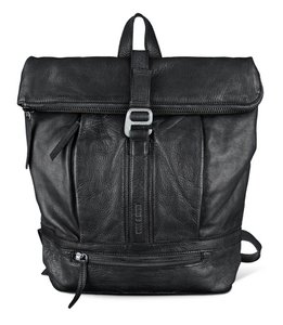 ROLLTOP BACKPACK Rucksack Leder black