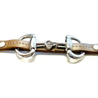 Keychain horse bit taupe