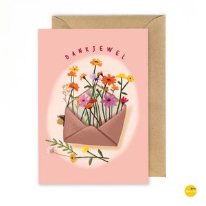 Grußkarte danke Blumenpost