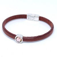 Timeless leather bracelet antique silver plated colorful