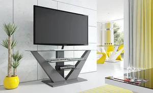 Rosse TV -Möbel grau transparent grau