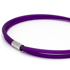 Rubber ketting 2 lijns paars/paars