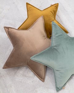 VELVET STAR KUSSEN (9 kleuren) Maat S
