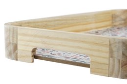 BANDEJA DECORACION SET 2 MDF 35X24X4,5 NATURAL LD203570