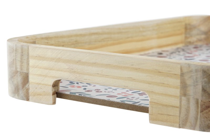 BANDEJA DECORACION SET 2 MDF 35X24X4,5 NATURAL LD203570