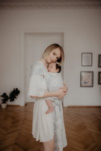 Eco Babywearing woven wrap Grey Marable