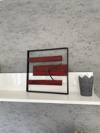 Moderne vægur ædle træ Padauk