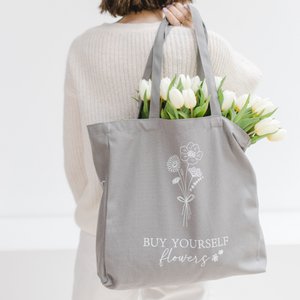 Baumwolltasche "Buy yourself flowers"