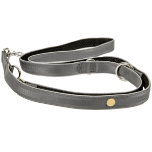 Hondenriem zilvergrijs, M en L