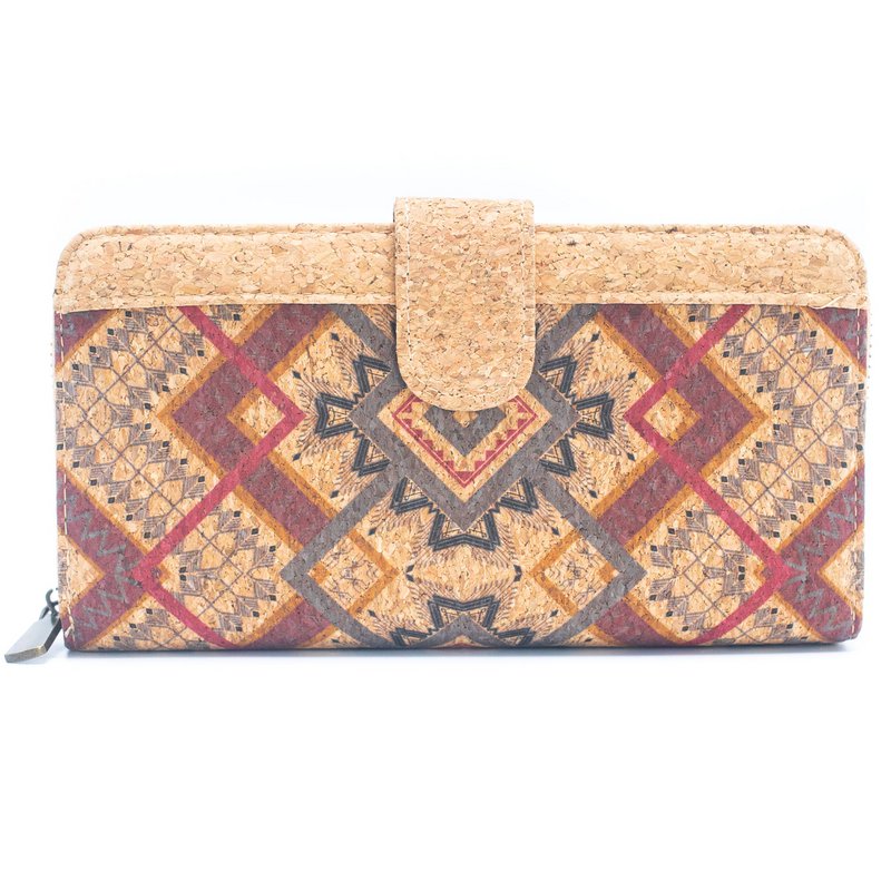Portefeuille pliant motif fleur Mandala- Vegan Cork Wallet BAG-2220