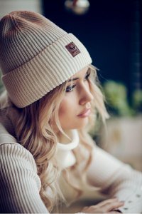 BRIGID hat and scarf set - 100% merino wool - CREME