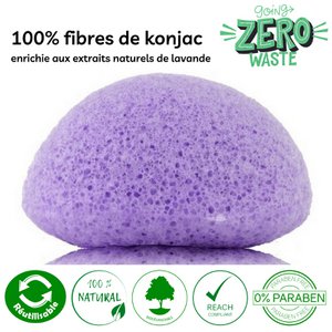 Zero waste konjac natural face in lavender
