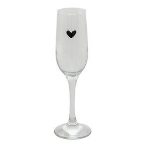 Champagnerglas 200 ml Glas Herzweinglas