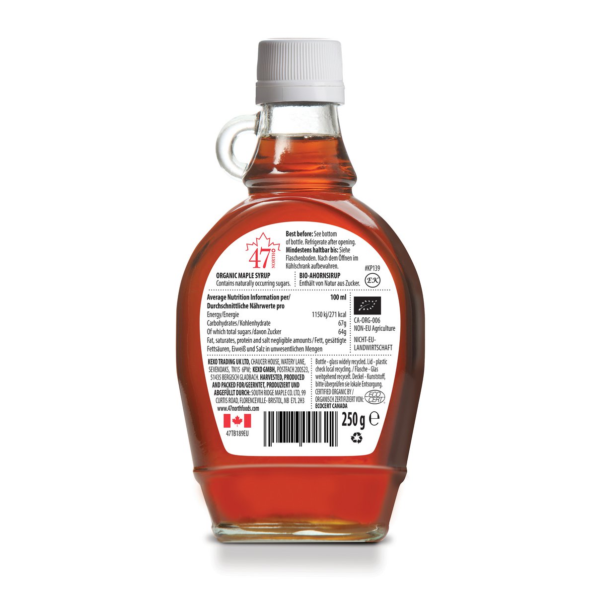 センペルビウム輸入 レア‼️Maple Shrup SINGLE PRESS Bio Ahornsirup, Canada Grade A, Amber, delicate-250g