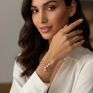 Lunéa – Starres Armband mit 18 Karat rosévergoldetem Zirkonia