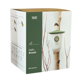 Nichoir à oiseaux en plastique Hello BreedR