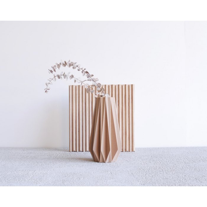 Vaso da tavolo in vetro grigio dorato 27 cm Lilaia