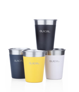 GLACIAL 4-pack Mixed Matte Color Cup Set