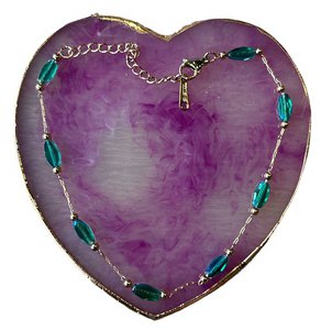 Anklet/bracelet with oval green beads