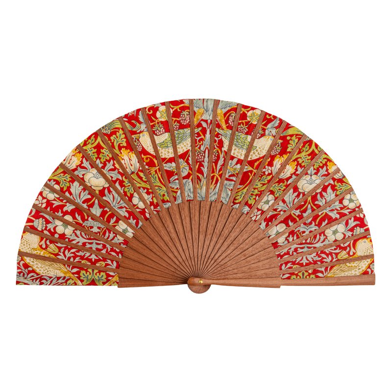William Morris Print Hand Fan Birds