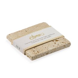Travertine square 10 x 10 cm, 3 different shades: light, noce and gold