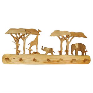 Kinderkleerkast van hout, Africa 7 haken