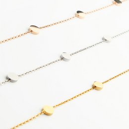 Kort kæde med plader • guld / rosa guld / sølv • justerbar / vandtæt / allergivenlig