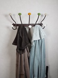 Wardrobe with ceramics - antique brown