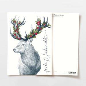 Weihnachtskarte Hirsch frohe Weihnachten, FSC zertifiziert