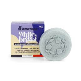 Solid shampoo for white hair with organic indigo powder. Comes in a solid bar form. Suitable for all hair types.