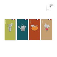 Assortment of 12 metal magnets - Garden