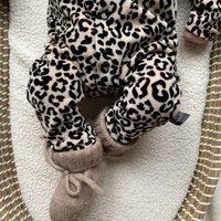 Stiefeletten aus Merinowolle, naturbelassen