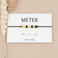 Morse code armband meter (zilver,rosé goud,goud)
