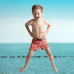 Pantaloncini da bagno ragazzo - 'Turtely Awesome'