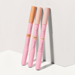 Definitely High - Define & Highlight Shade 03 is a dual-ended eye makeup product featuring a pink and orange pencil for defining and highlighting the eyes. The product has a sleek, modern design and is suitable for creating a variety of eye makeup looks.